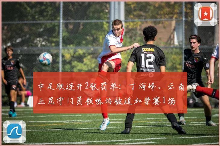 中足联连开2张罚单：丁海峰、云南玉昆守门员教练均被追加禁赛1场