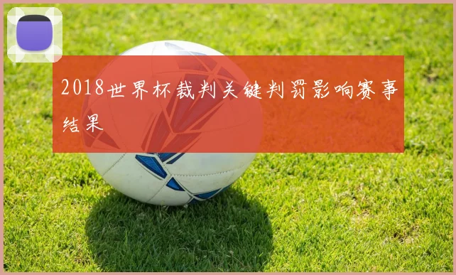 2018世界杯裁判关键判罚影响赛事结果