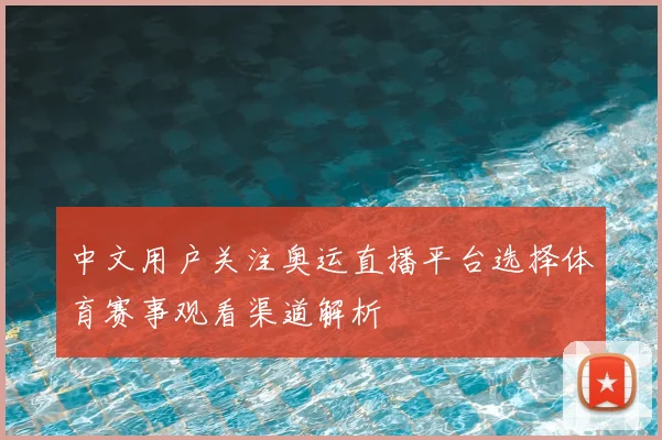 中文用户关注奥运直播平台选择体育赛事观看渠道解析